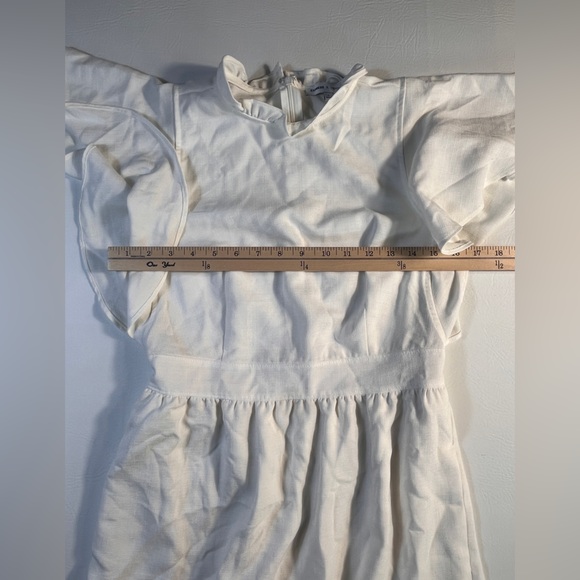 Express x Ladygang Elegant White Ruffle Sleeve Dress size 6 - Picture 3 of 9